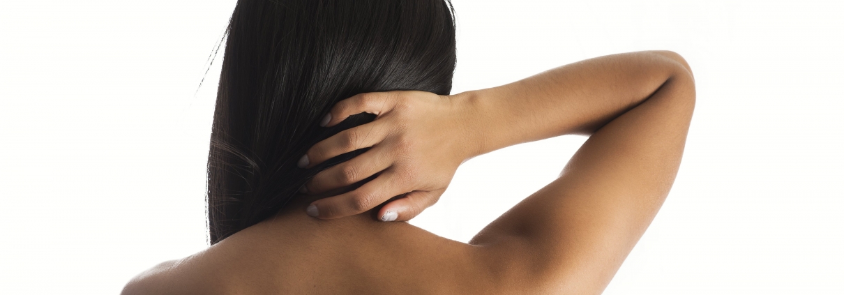 Desk stretches can help relieve neck pain from sitting at a computer.